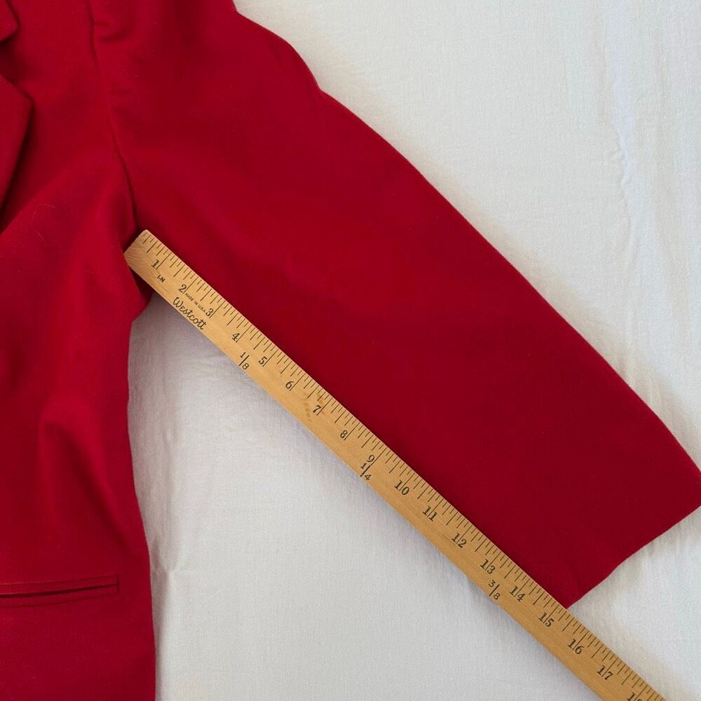 Sag Harbor | Red Wool Blazer | Classic Two Button | Fully Lined | Women’s 16 - Picture 11 of 13